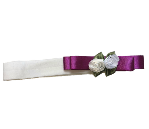 White Rose Headband - prettylittlebaby